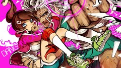 Food Anime sakura brown Shorts white hair male blue eyes 