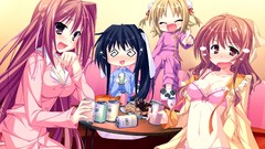 Food blush anime girls bra hyuuga hinata game cg skyfish 