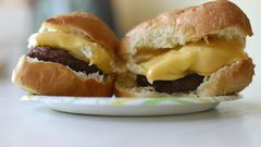 Food cheese hamburgers