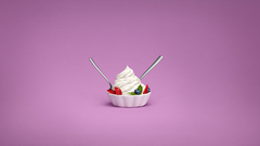 food dessert strawberries blueberries mint leaves Sweets