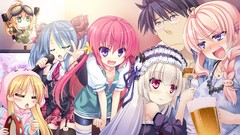 Food glasses Chibi drinks blush hyuuga hinata game cg makoto 