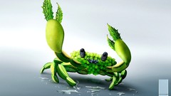 Food grapes crabs Photo manipulation artwork manipulations