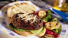 Food hamburgers meat cucumber