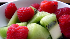 Food kiwi raspberries