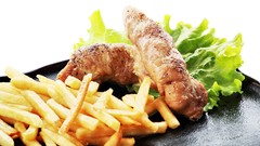 Food meat kebab chicken nuggets Souvlaki