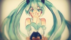 Food pancakes blue hair long hair blue eyes crying hatsune miku 