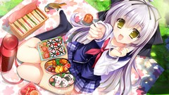 Food picnic yellow eyes Takagi Sana Shoujo Shiniki Shoujo 