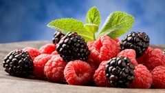 Food raspberries blackberries