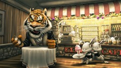 Food restaurant cartoons 3d food fight critic Food Critic