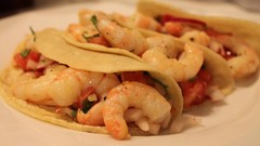 Food shrimps tacos