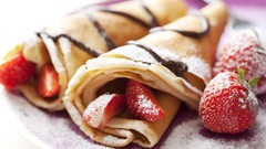 Food strawberries crepes