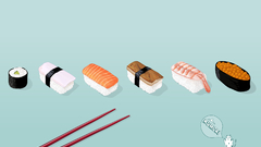 Food sushi chopsticks