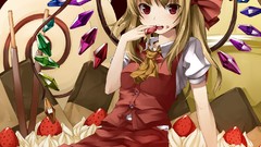 Food wings ice cream cookies red eyes fruits cakes blondes 