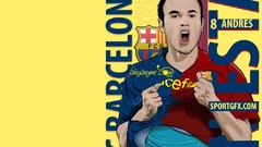 Football player Athletes soccer vectors Andrés Iniesta