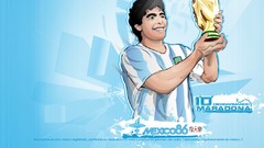 Football player soccer vectors Diego Maradona
