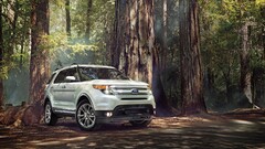 ford explorer Car Trees vehicle Ford silver cars