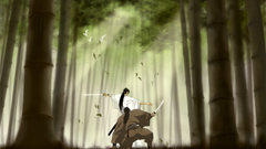 Forests Katana fight bamboo