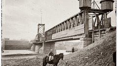 Fortified railroad Bridge across
