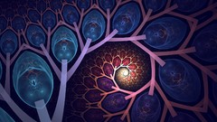 Fractals multicolor raw digital art