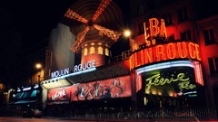 France neon Moulin Rouge cities