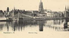 Frankfurt des ansicht steg unteren mainufer mainkai eiserner