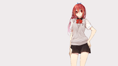 Free anime girls Anime redhead Simple Background miniskirt