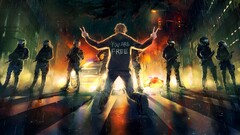 freedom yuumei artwork police riot riots night City cityscape