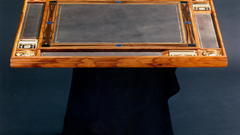 French olivewood game table