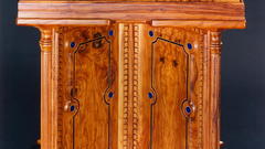 French olivewood game table