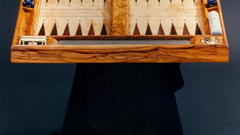 French olivewood game table