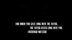 Friedrich Nietzsche Abyss black