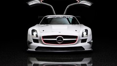 Front Mercedes-Benz studio open doors Mercedes-Benz SLS AMG 