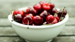 Fruits food cherries bowls