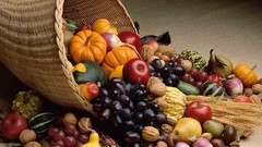 Fruits food Thanksgiving cornucopia