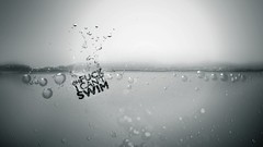 Fuck swim bubbles monochrome