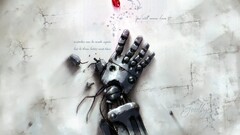 Full Metal Alchemist hands Typography artwork Anime elric edward