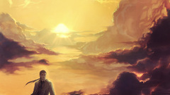 Fullmetal alchemist sunset clouds