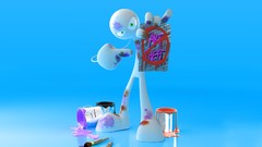 Funny cartoonish art theft