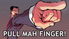 Funny fingers Phoenix Wright
