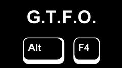 Funny GTFO black background