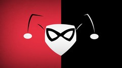 Funny harley quinn black and red minimalistic blo0p