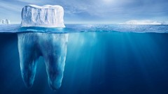 Funny illustrations icebergs teeth