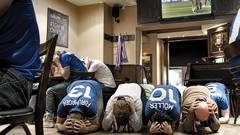 Funny soccer crouched football shirt football fans