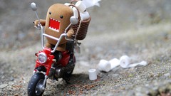 Funny toilet paper motorbikes Domo-kun