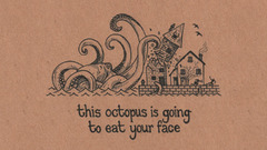 Funny Typography octopuses artwork