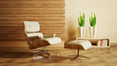 Furniture chairs interior 3d lounge chair Eames Lounge