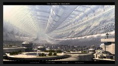 Futuristic architecture buildings digital
