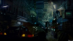 Futuristic Blade Runner cyberpunk