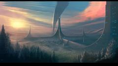 Futuristic science fiction artwork