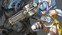 Futuristic stockings blue hair